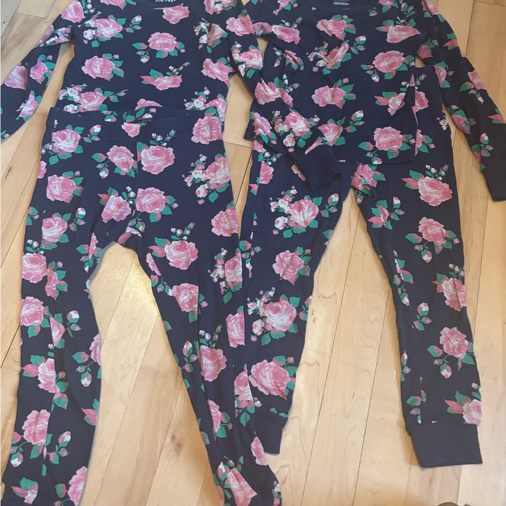 Joe Fresh Navy and Pink Floral Kids Pajama Set
